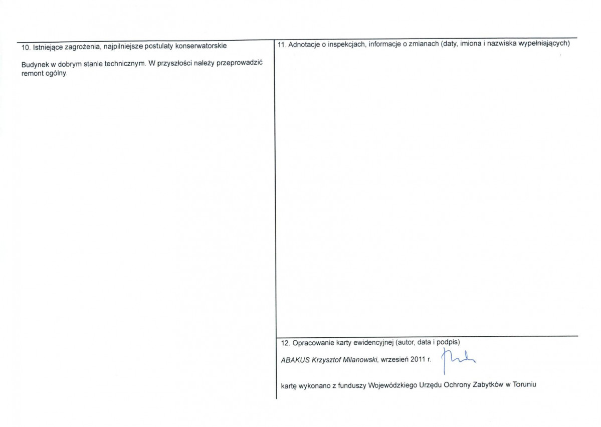 KEZN - Karta obiektu niewpisanego do rejestru, skan nr 2