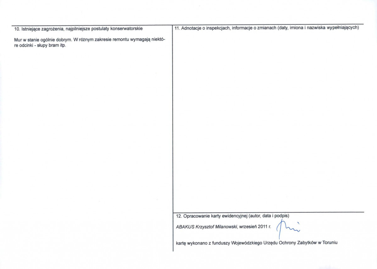KEZN - Karta obiektu niewpisanego do rejestru, skan nr 2