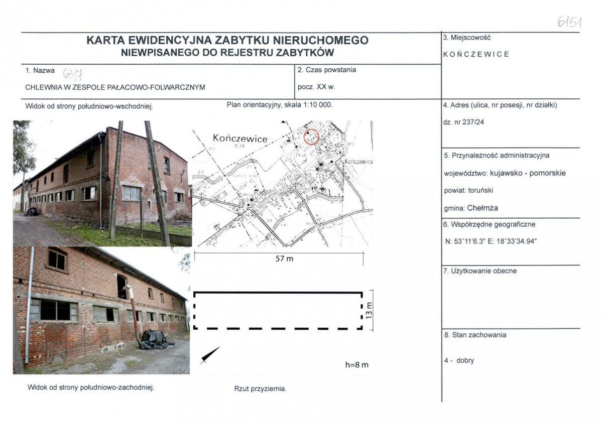 KEZN - Karta obiektu niewpisanego do rejestru, skan nr 1