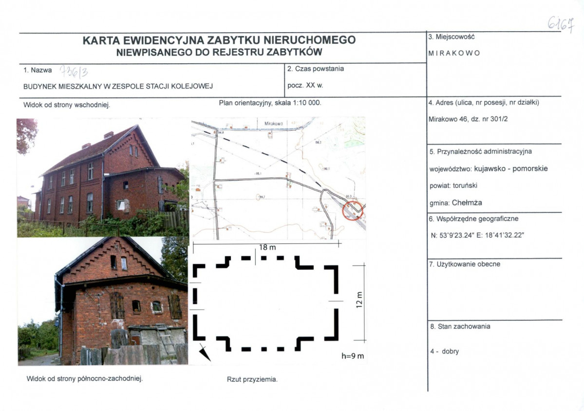 KEZN - Karta obiektu niewpisanego do rejestru, skan nr 1