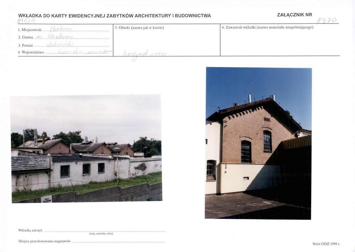 KEZN - Karta obiektu niewpisanego do rejestru, skan nr 4