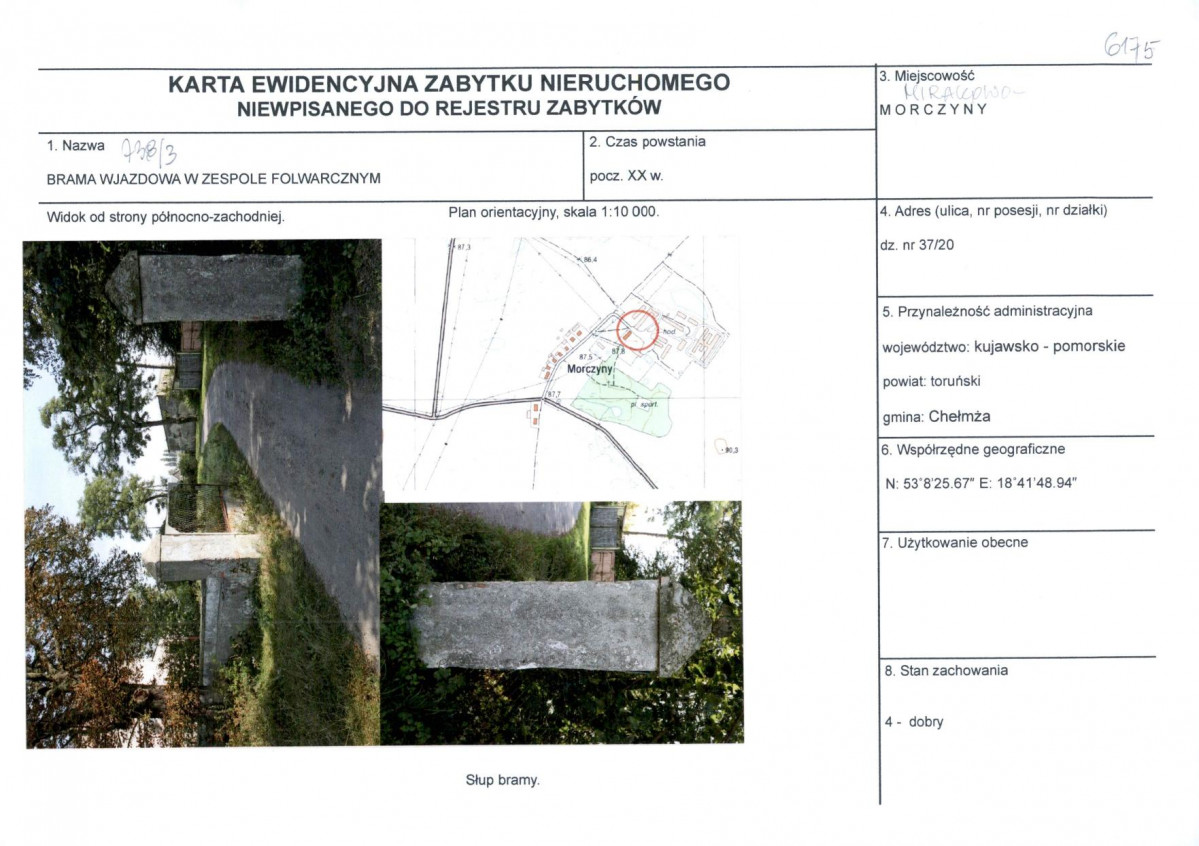 KEZN - Karta obiektu niewpisanego do rejestru, skan nr 1