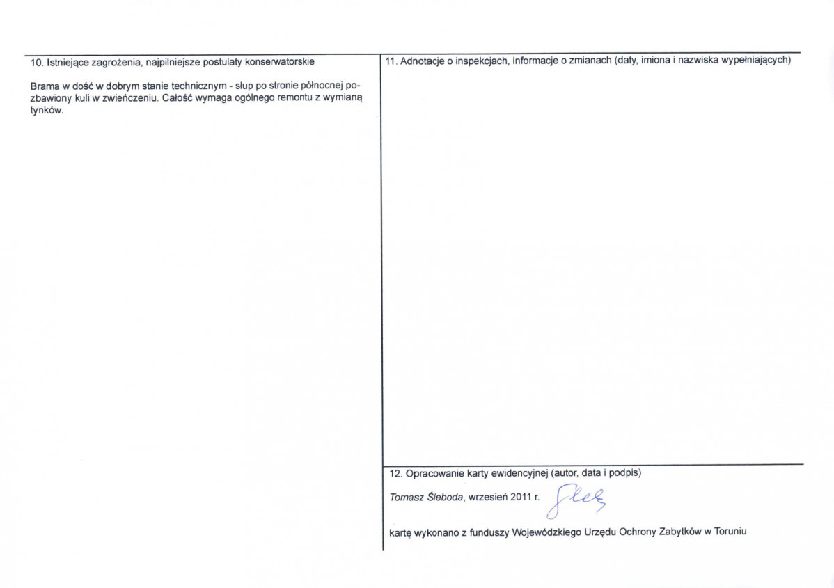 KEZN - Karta obiektu niewpisanego do rejestru, skan nr 2