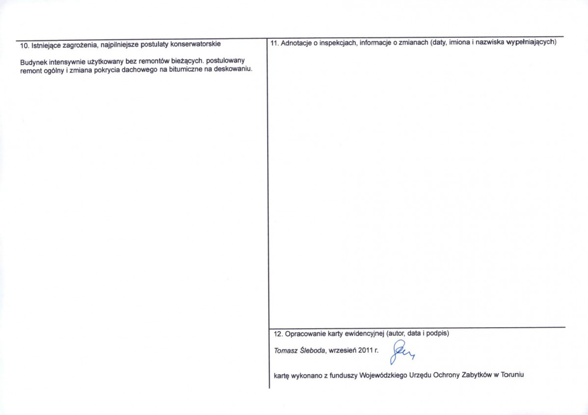 KEZN - Karta obiektu niewpisanego do rejestru, skan nr 2