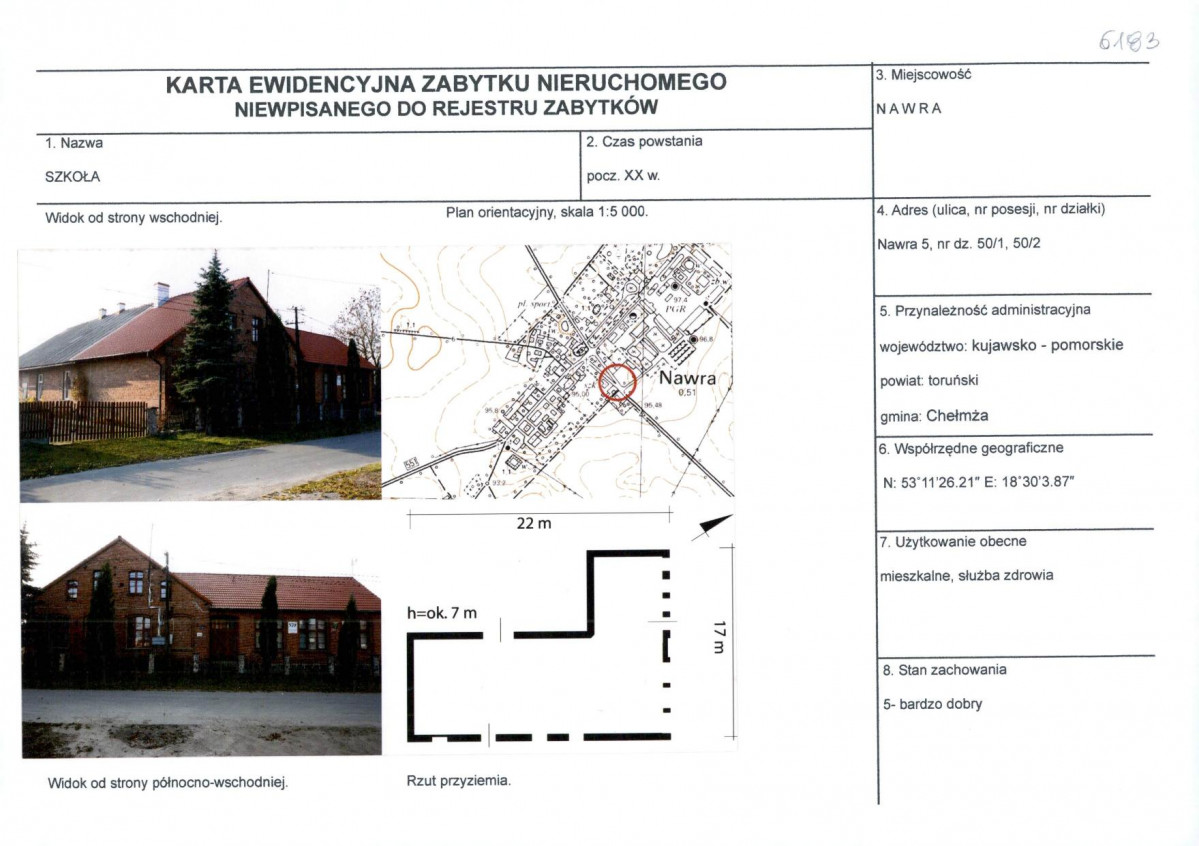 KEZN - Karta obiektu niewpisanego do rejestru, skan nr 1