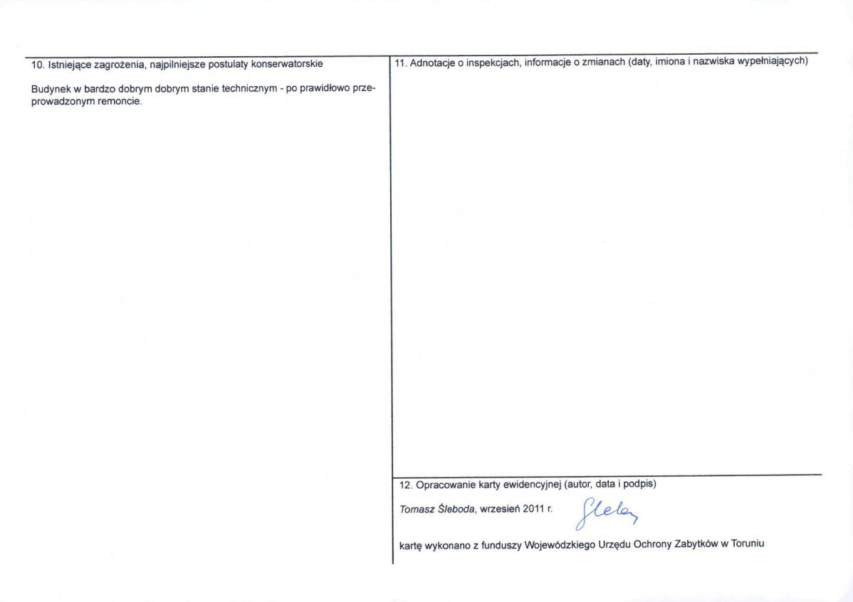 KEZN - Karta obiektu niewpisanego do rejestru, skan nr 2