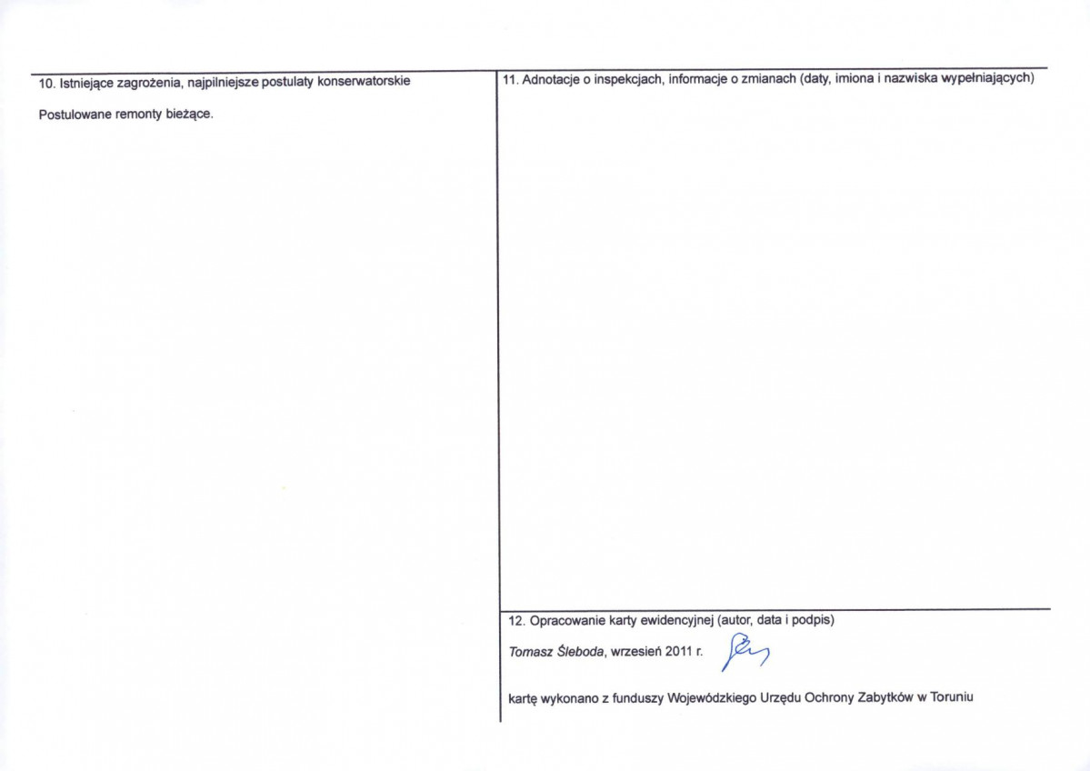 KEZN - Karta obiektu niewpisanego do rejestru, skan nr 2