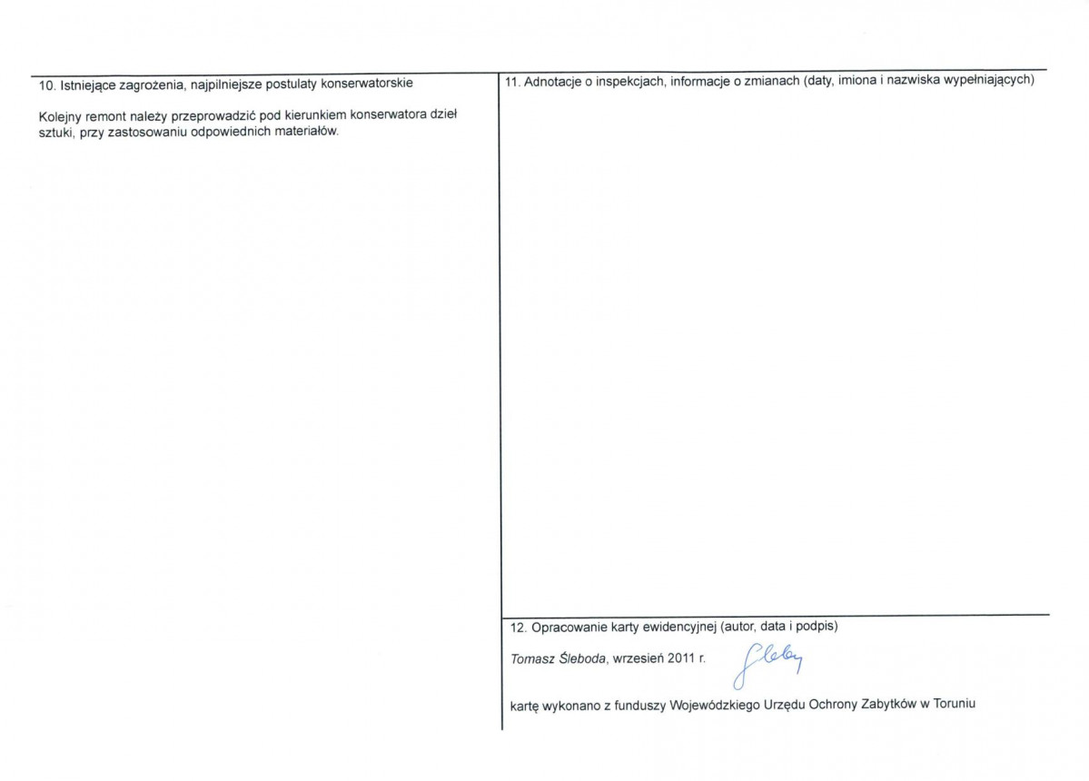 KEZN - Karta obiektu niewpisanego do rejestru, skan nr 2