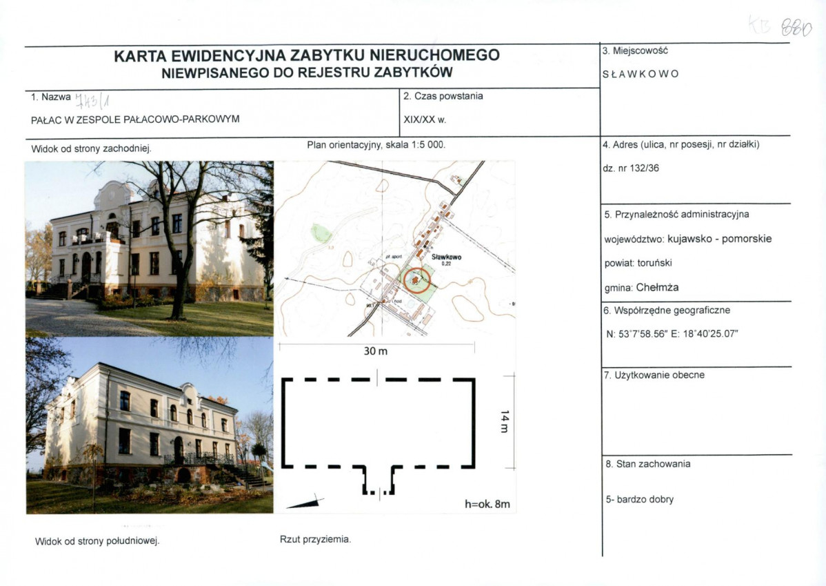 KEZN - Karta obiektu niewpisanego do rejestru, skan nr 1