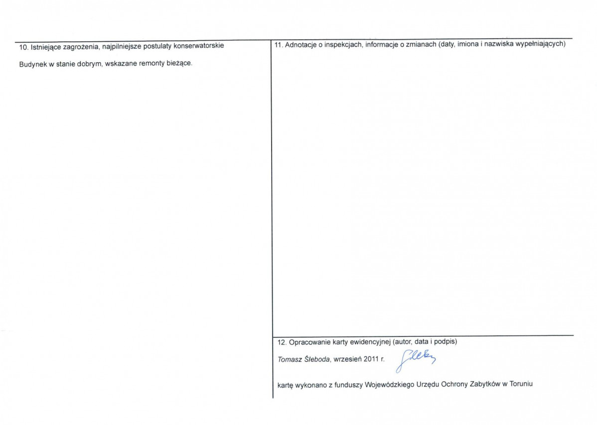 KEZN - Karta obiektu niewpisanego do rejestru, skan nr 2