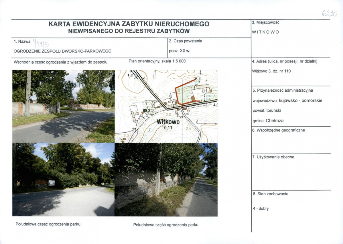 KEZN - Karta obiektu niewpisanego do rejestru, skan nr 1