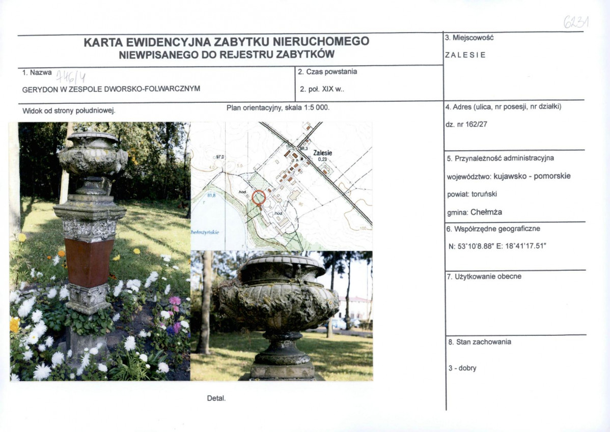 KEZN - Karta obiektu niewpisanego do rejestru, skan nr 1