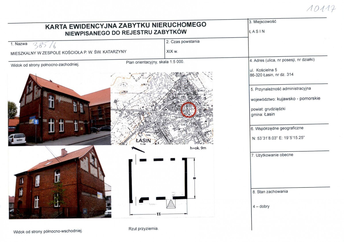 KEZN - Karta obiektu niewpisanego do rejestru, skan nr 1