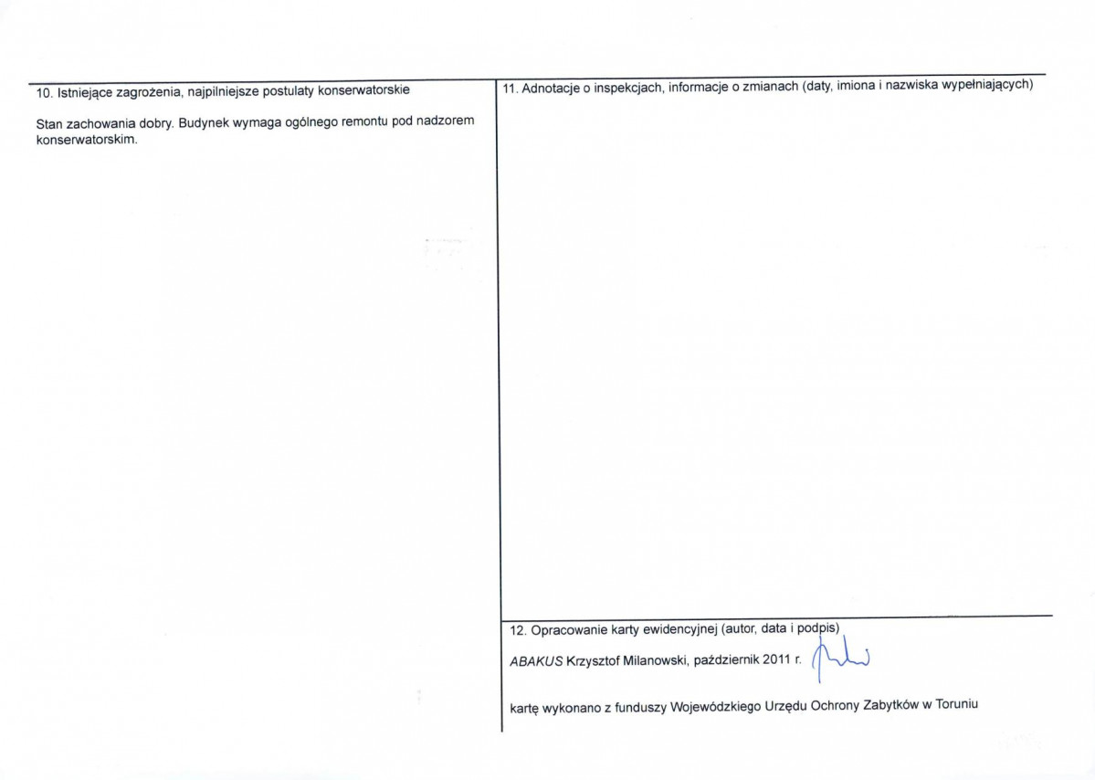 KEZN - Karta obiektu niewpisanego do rejestru, skan nr 2