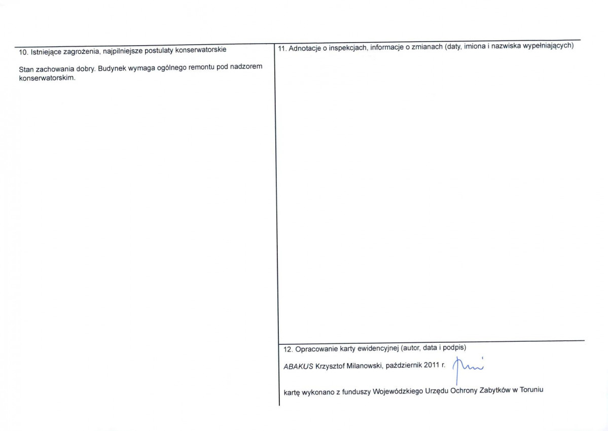 KEZN - Karta obiektu niewpisanego do rejestru, skan nr 2