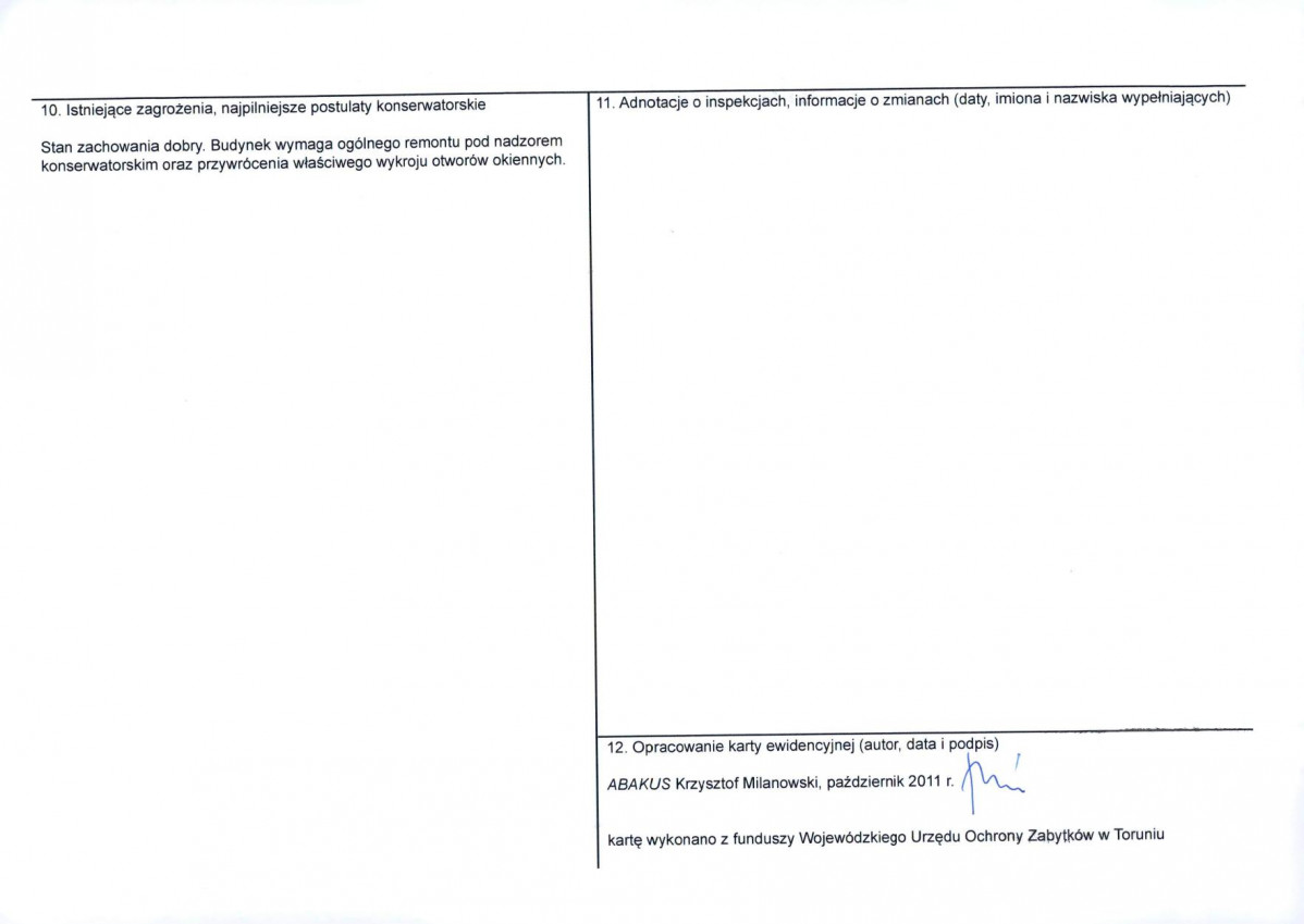 KEZN - Karta obiektu niewpisanego do rejestru, skan nr 2