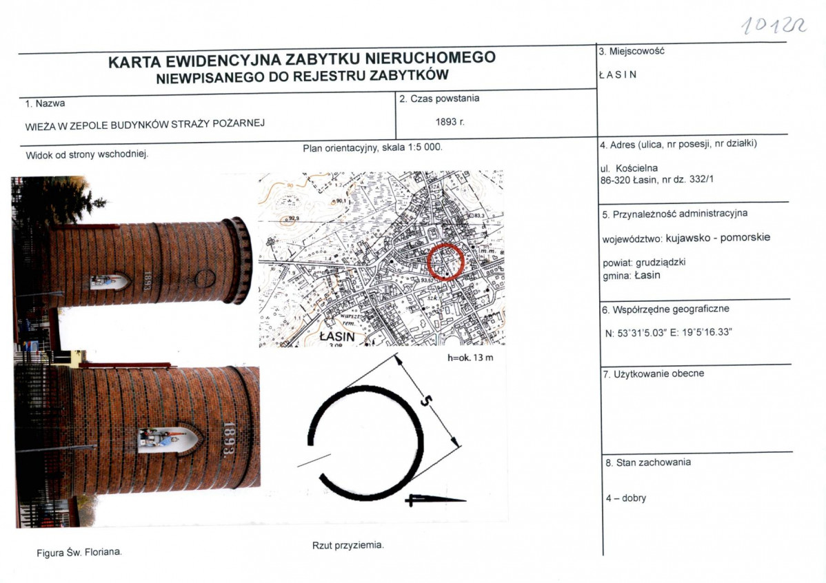 KEZN - Karta obiektu niewpisanego do rejestru, skan nr 1