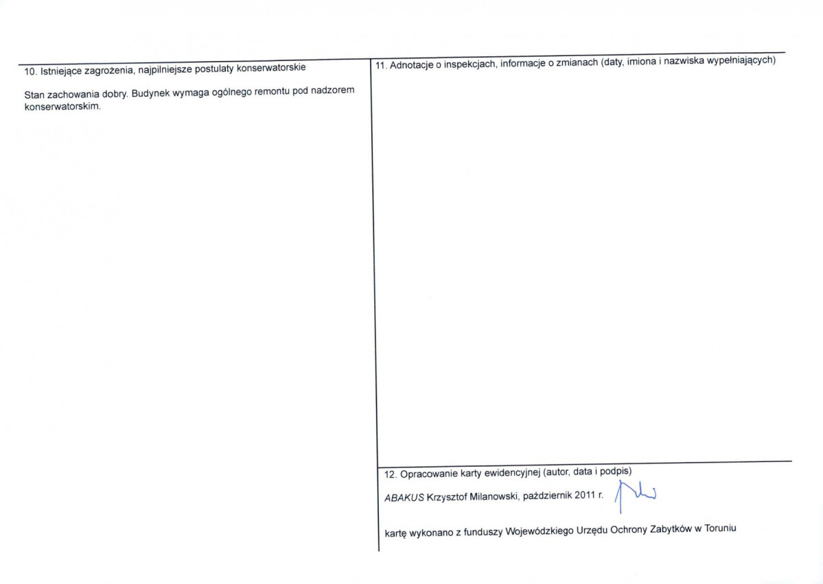 KEZN - Karta obiektu niewpisanego do rejestru, skan nr 2