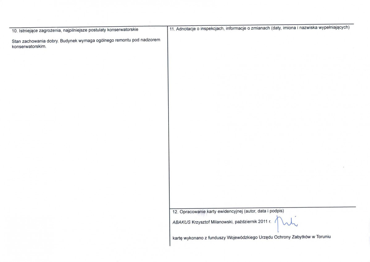 KEZN - Karta obiektu niewpisanego do rejestru, skan nr 2