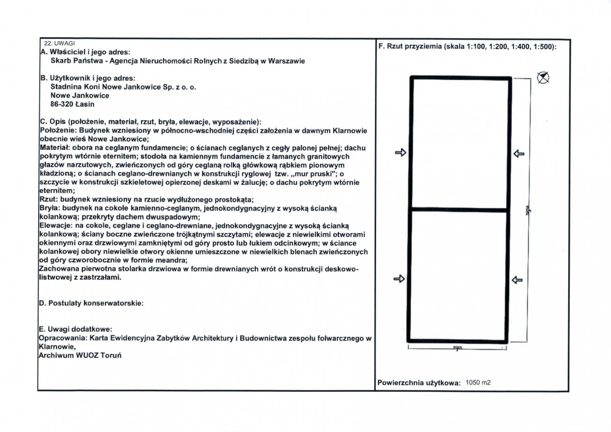 KEZN - Karta obiektu niewpisanego do rejestru, skan nr 2