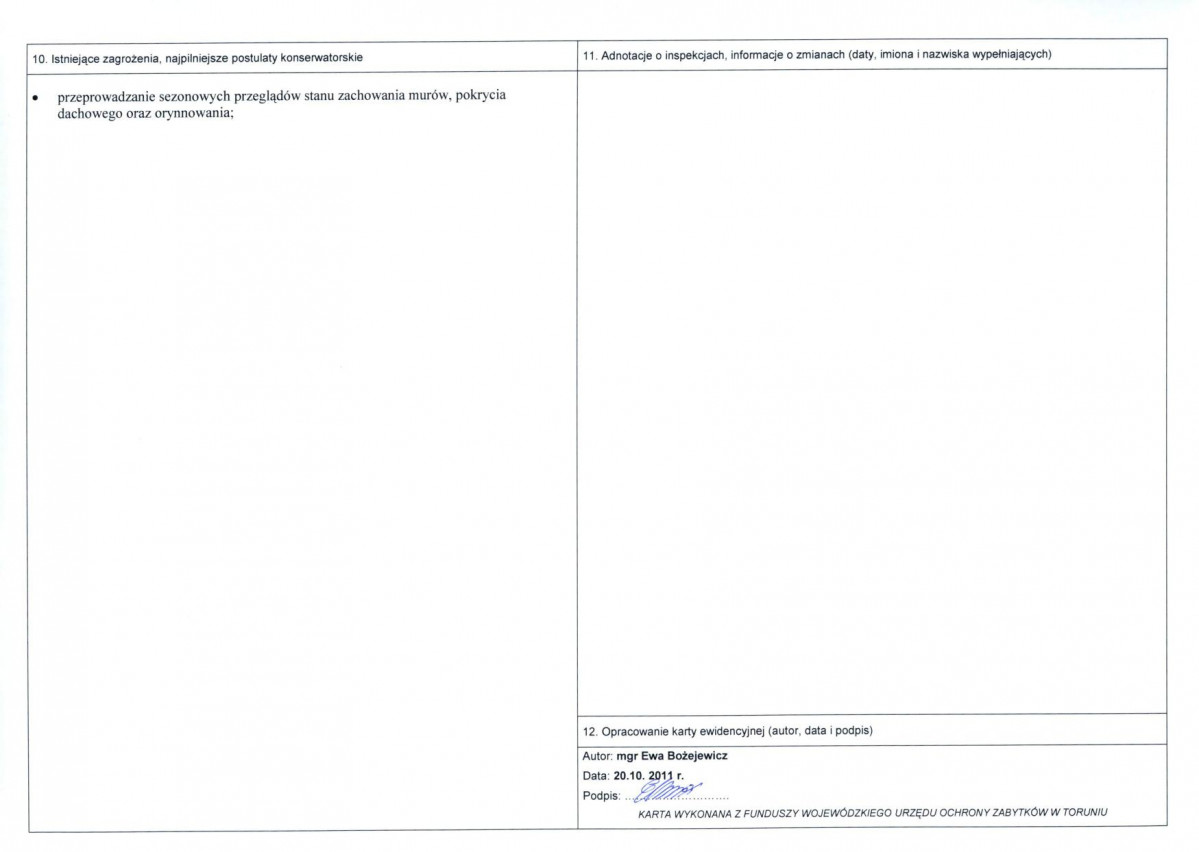 KEZN - Karta obiektu niewpisanego do rejestru, skan nr 2