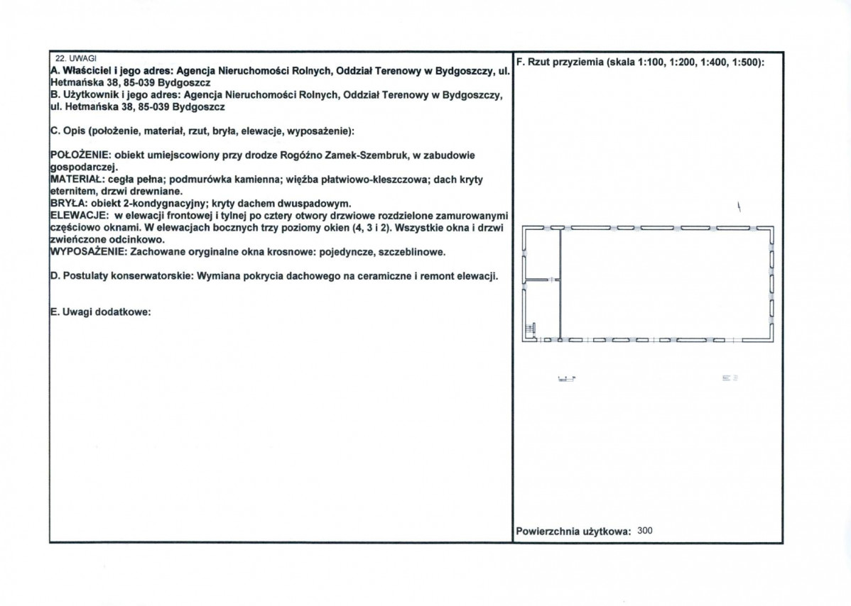 KEZN - Karta obiektu niewpisanego do rejestru, skan nr 2