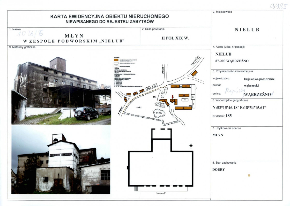 KEZN - Karta obiektu niewpisanego do rejestru, skan nr 1