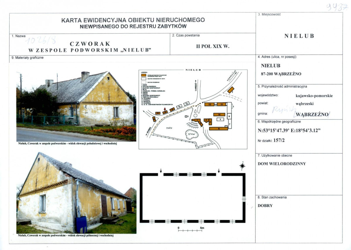KEZN - Karta obiektu niewpisanego do rejestru, skan nr 1
