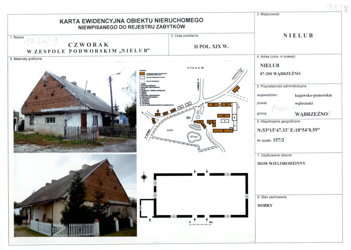 KEZN - Karta obiektu niewpisanego do rejestru, skan nr 1