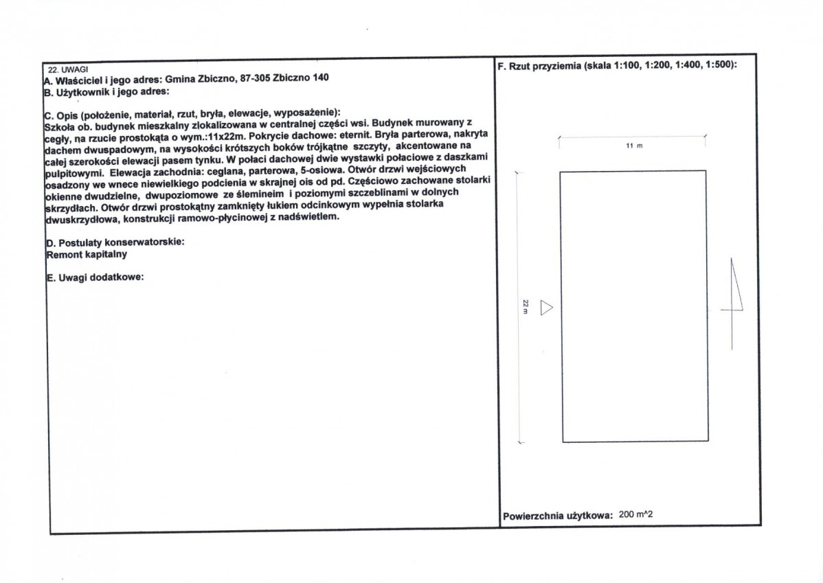 Karta obiektu niewpisanego do rejestru, skan nr 2