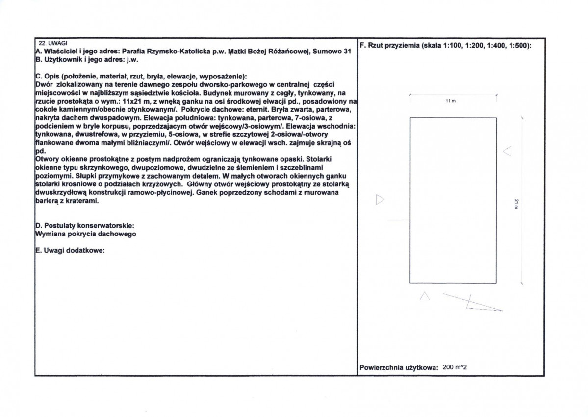 KEZN - Karta obiektu niewpisanego do rejestru, skan nr 2