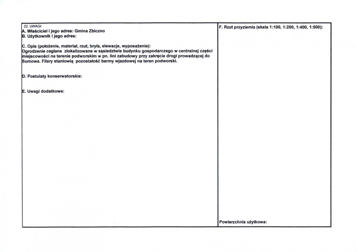 Karta obiektu niewpisanego do rejestru, skan nr 2