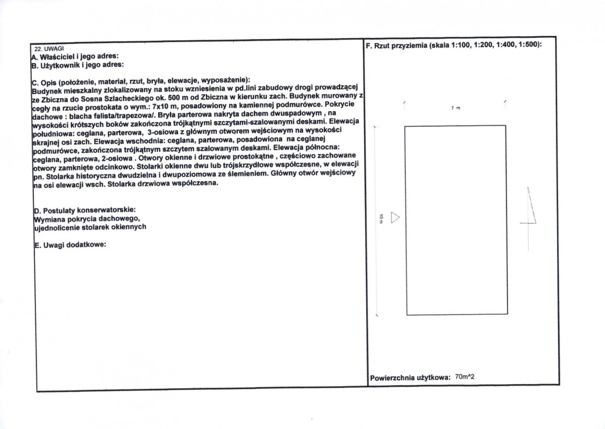Karta obiektu niewpisanego do rejestru, skan nr 2