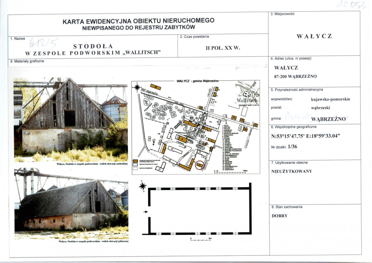 KEZN - Karta obiektu niewpisanego do rejestru, skan nr 1