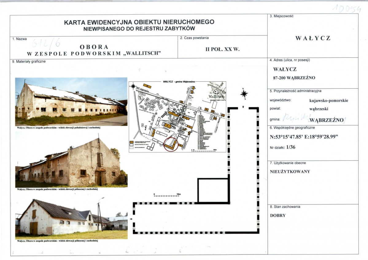 KEZN - Karta obiektu niewpisanego do rejestru, skan nr 1