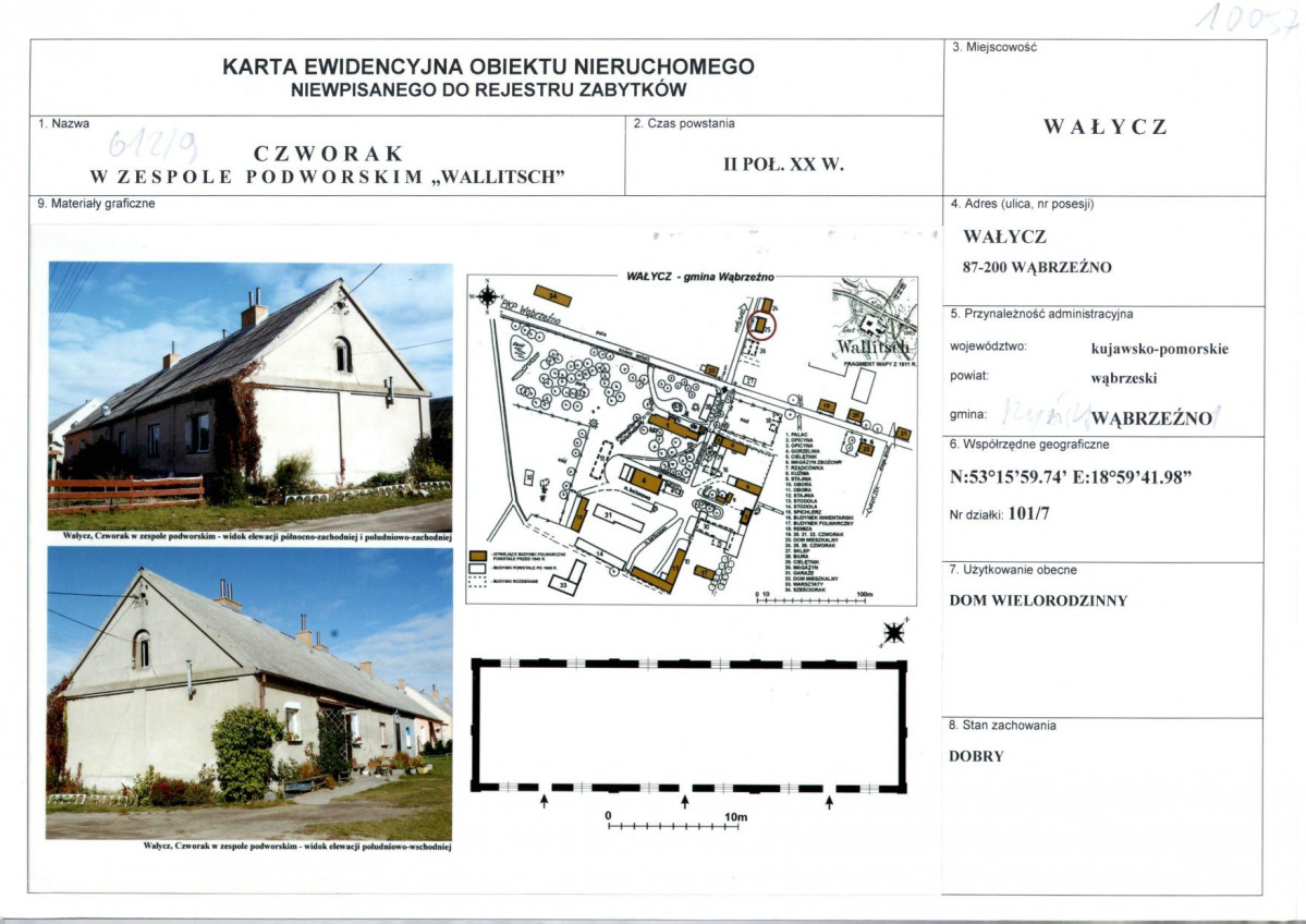 KEZN - Karta obiektu niewpisanego do rejestru, skan nr 1