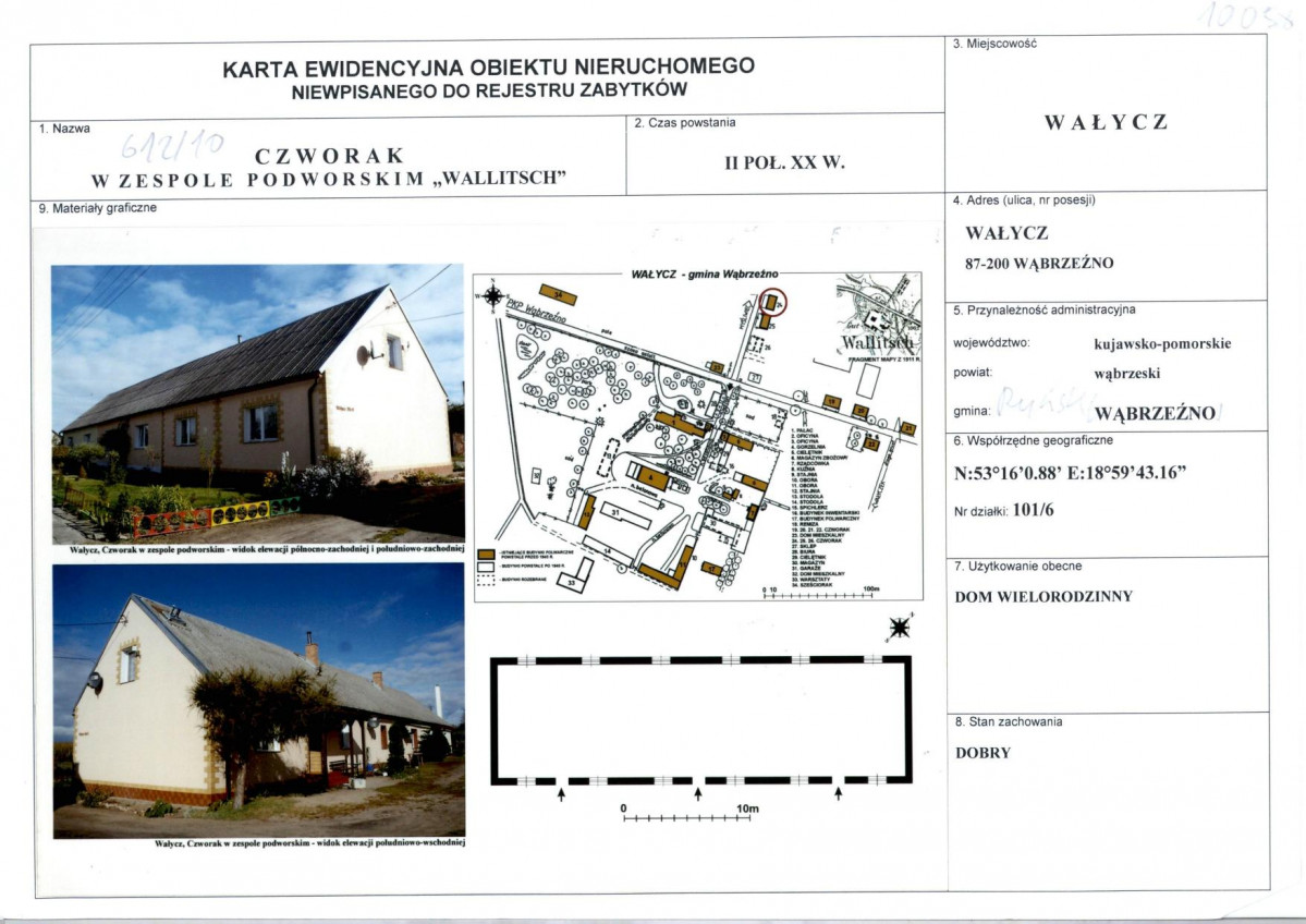 KEZN - Karta obiektu niewpisanego do rejestru, skan nr 1