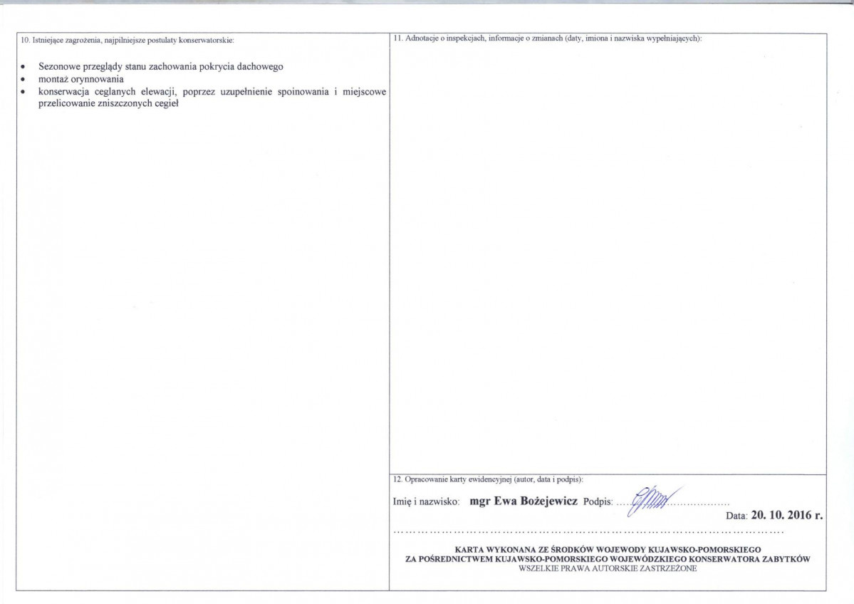 KEZN - Karta obiektu niewpisanego do rejestru, skan nr 2