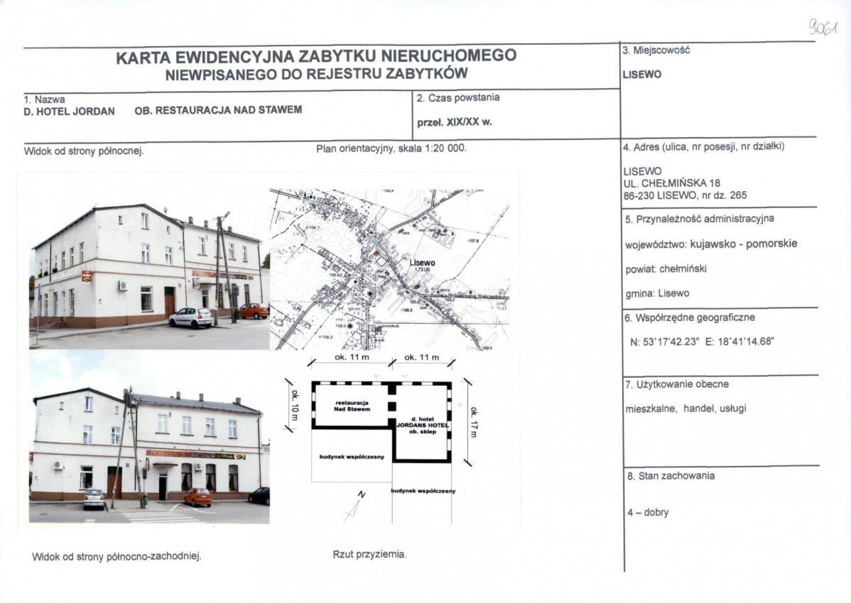 KEZN - Karta obiektu niewpisanego do rejestru, skan nr 1