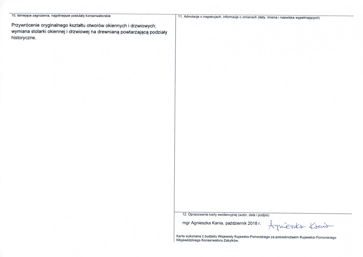 Karta obiektu niewpisanego do rejestru, skan nr 2