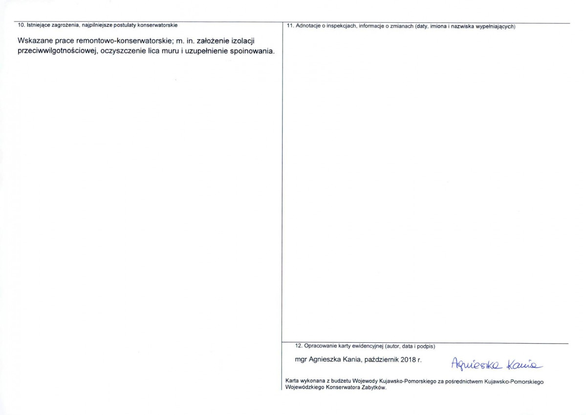 Karta obiektu niewpisanego do rejestru, skan nr 2