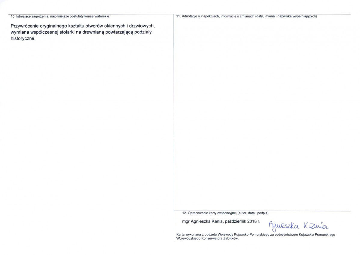 Karta obiektu niewpisanego do rejestru, skan nr 2