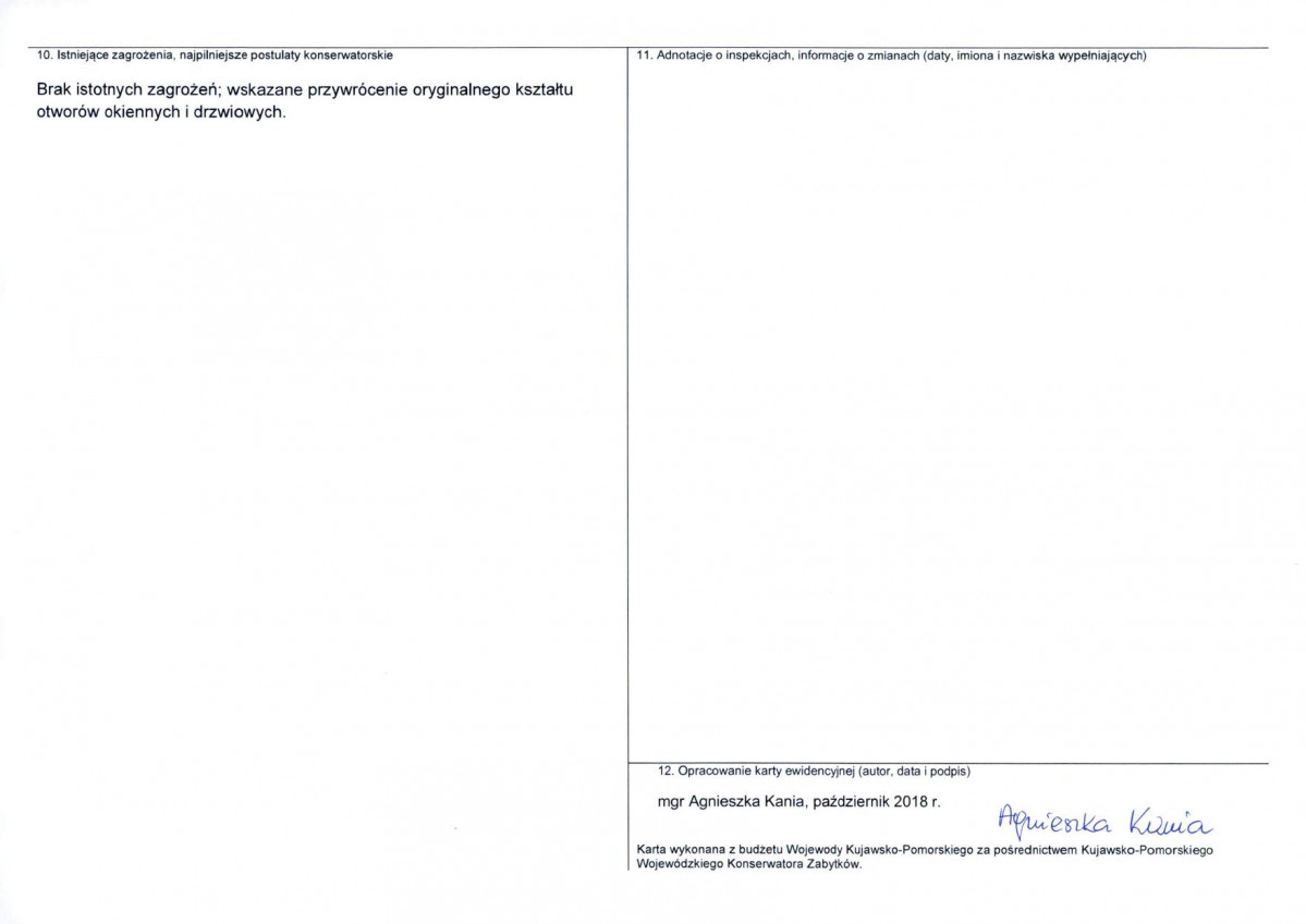 Karta obiektu niewpisanego do rejestru, skan nr 2