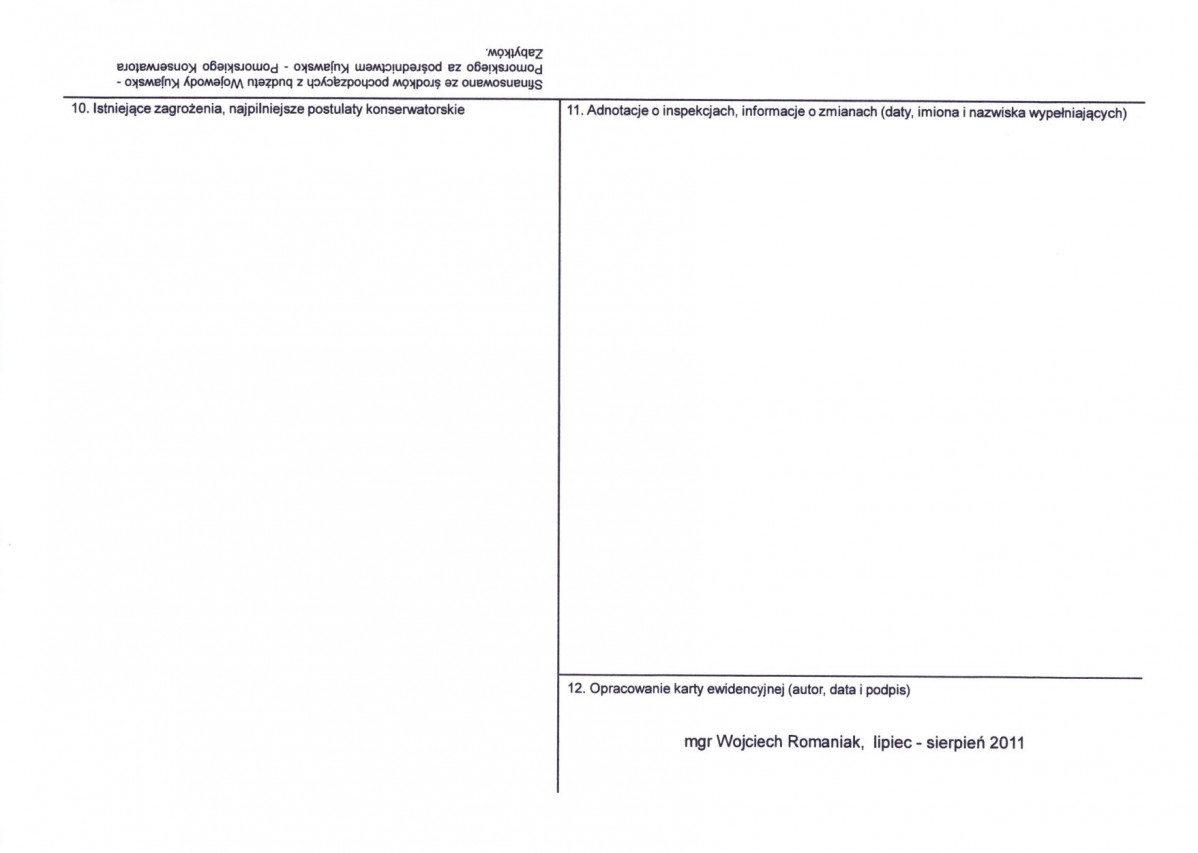 Karta obiektu niewpisanego do rejestru, skan nr 2