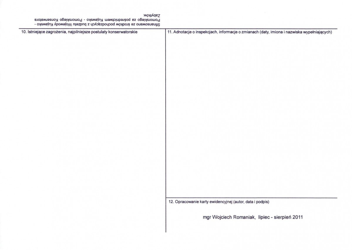 KEZN - Karta obiektu niewpisanego do rejestru, skan nr 2