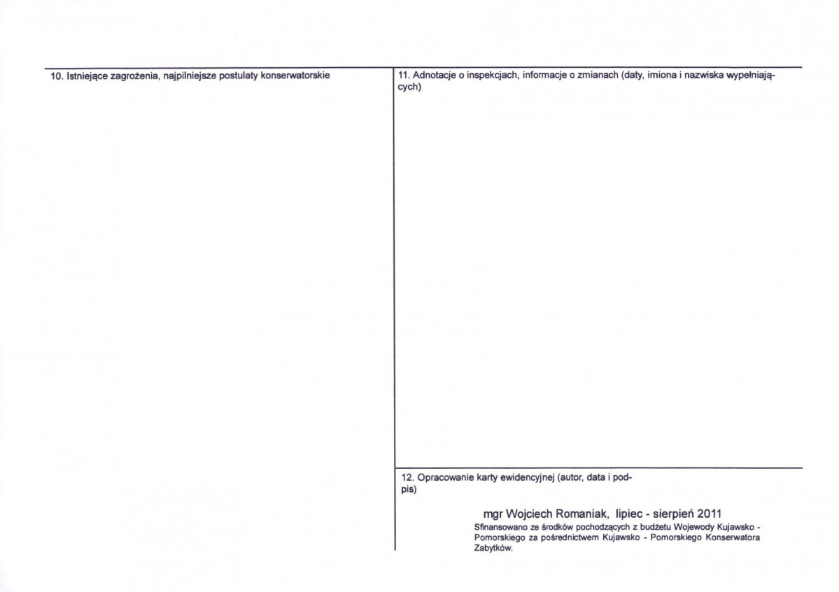 KEZN - Karta obiektu niewpisanego do rejestru, skan nr 2