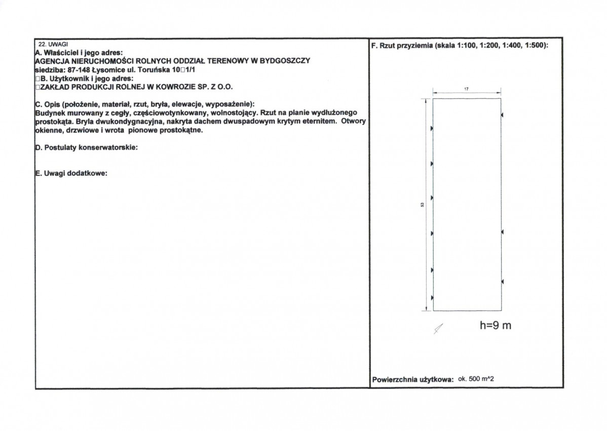 KEZN - Karta obiektu niewpisanego do rejestru, skan nr 2