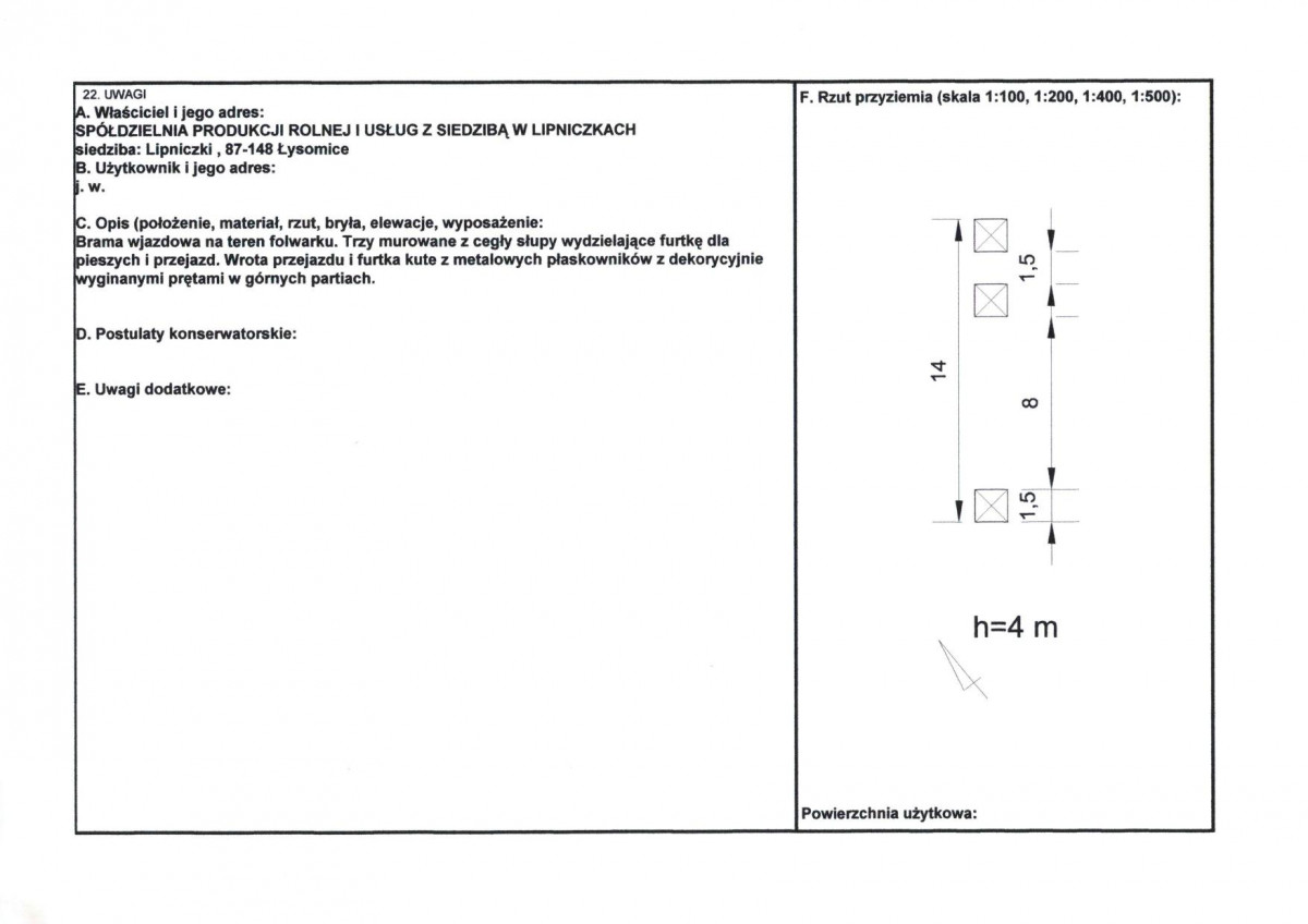 KEZN - Karta obiektu niewpisanego do rejestru, skan nr 2