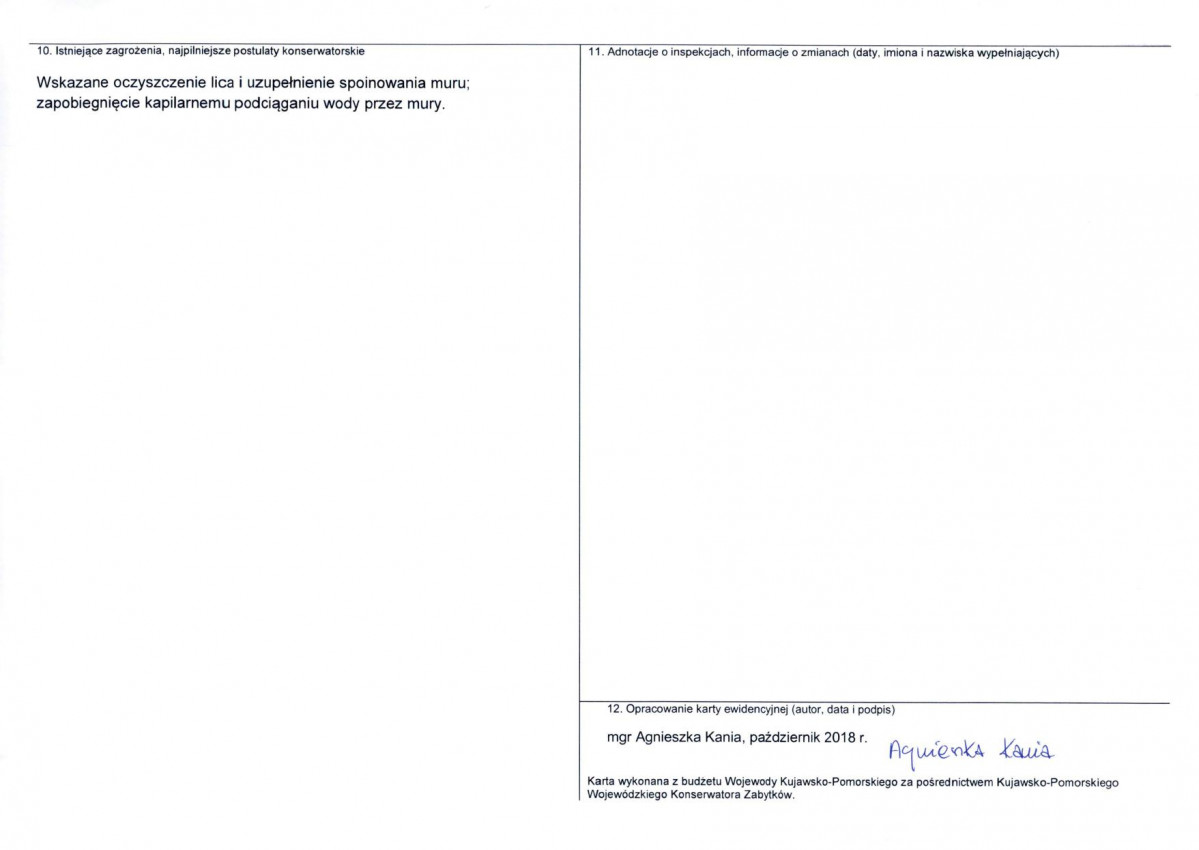 Karta obiektu niewpisanego do rejestru, skan nr 2