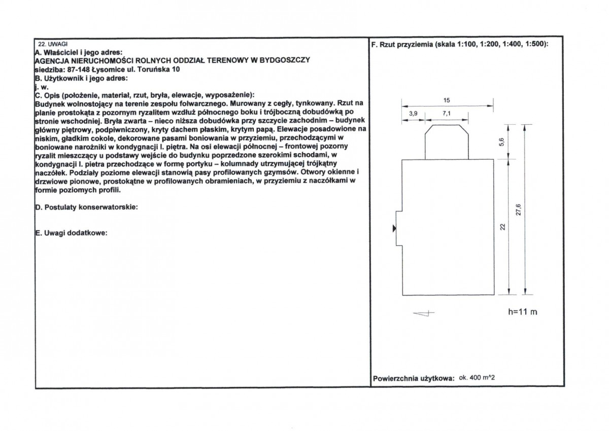 KEZN - Karta obiektu niewpisanego do rejestru, skan nr 2